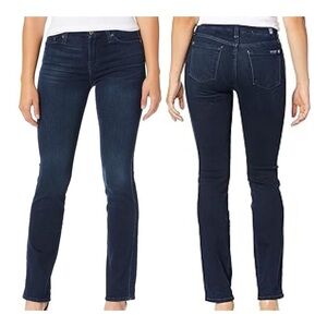 7 for all mankind Straight Leg Jeans - Blue/Black Santorini